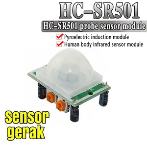 Sensor PIR Infra Red Detection Deteksi Manusia HC - SR501 Infrared Motion  Human PIR Gerak Module