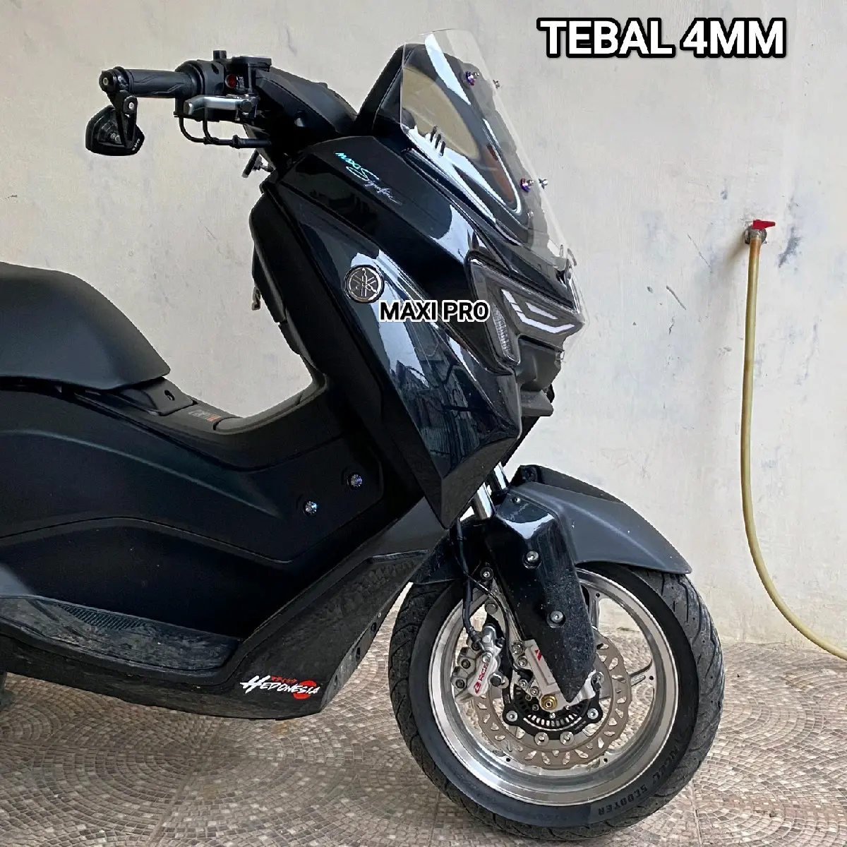 VISOR NMAX TURBO/NEO TEBAL 4 MILI FREE BAUT DAN KARET, WHINSHIELD NMAX TURBO/NEO Motorcycle Aksesoris Sporty