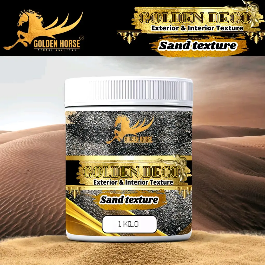 wallpaper & dekorasi dinding Cat Dinding  Sand Tekture Pasir Golden Deco 1Kg Glossy