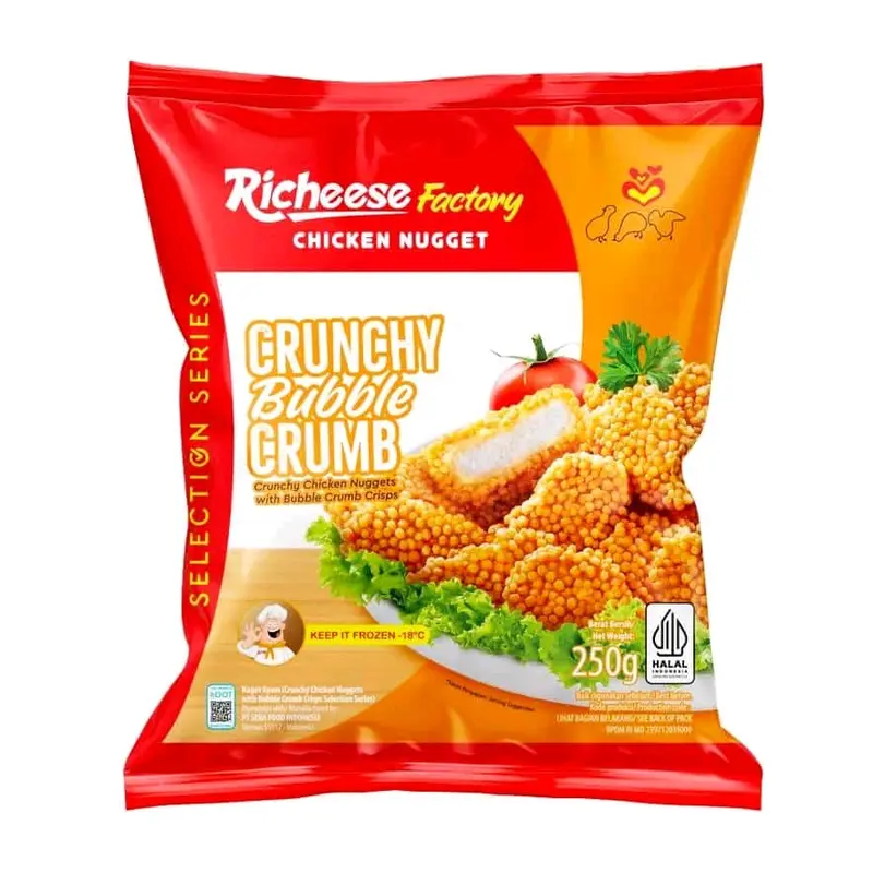Richeese Factory Chicken Nuget Crunchy bubble crump Food Instan Makanan 1