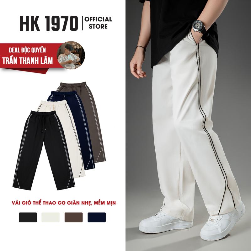 Quần Ống Suông Dáng Rộng Nam Nữ Chất Gió Thể Thao Co Giãn Nhẹ Mềm Mịn Thoáng Mát Dáng Rộng Trẻ Trung Dễ Phối Đồ Thời Trang Q218