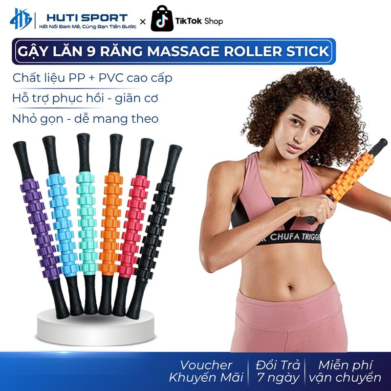 Con Lăn 9 Răng, Gậy Lăn Massager Roller Stick Dãn Cơ Mát Xa Thư Giãn Toàn Thân…