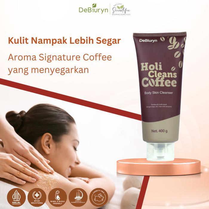 Gambar DeBiuryn Holi Cleans Coffee Body Skin Cleanser 400gr - Brightening Body Scrub Kopi - Holi Cleans Coffee 400gr dari Debiuryn Kota Semarang Tokopedia