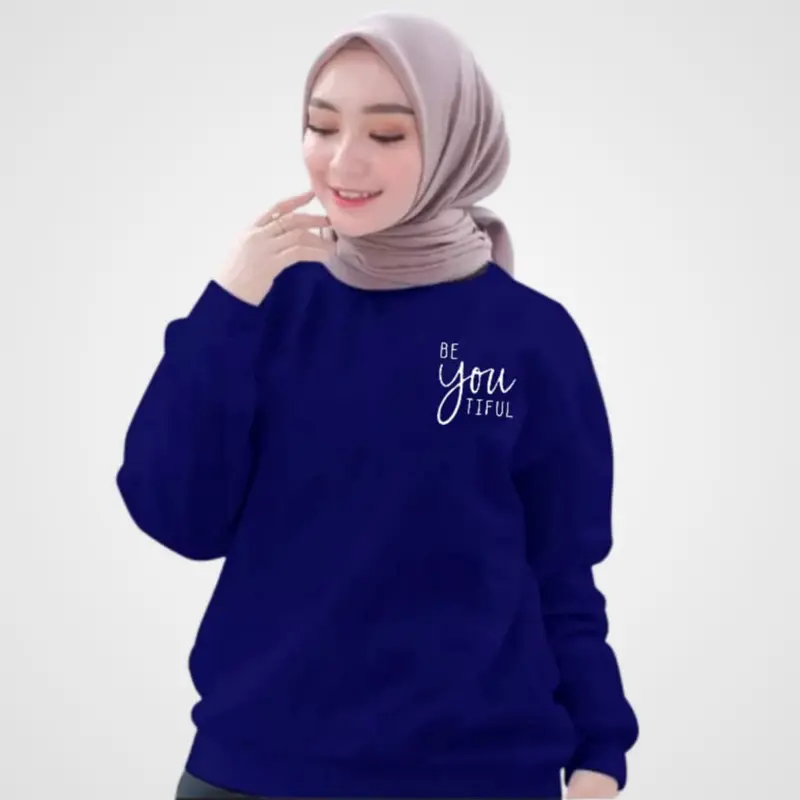 Kaos Wanita Lengan Panjang Be You Bahan Babyterry premium 1