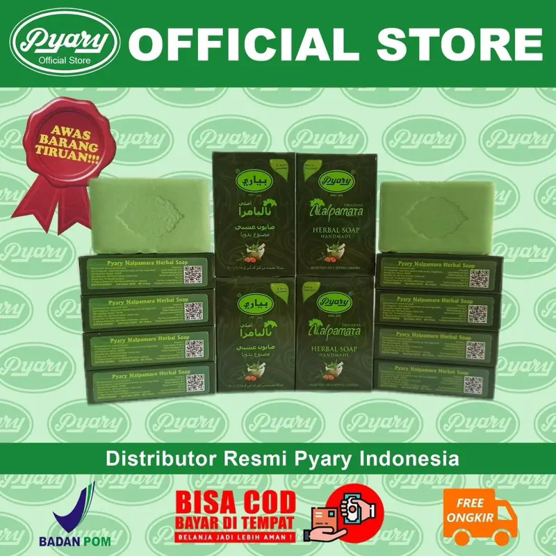 [OFFICIAL STORE] 1 Lusin Pyary Nalpamara Soap Hand Mandi  Mencerahkan