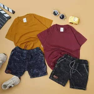 BRAVEKIDS  - Setelan Polos anak Cotton Combed 24S Fashion Celana Denim