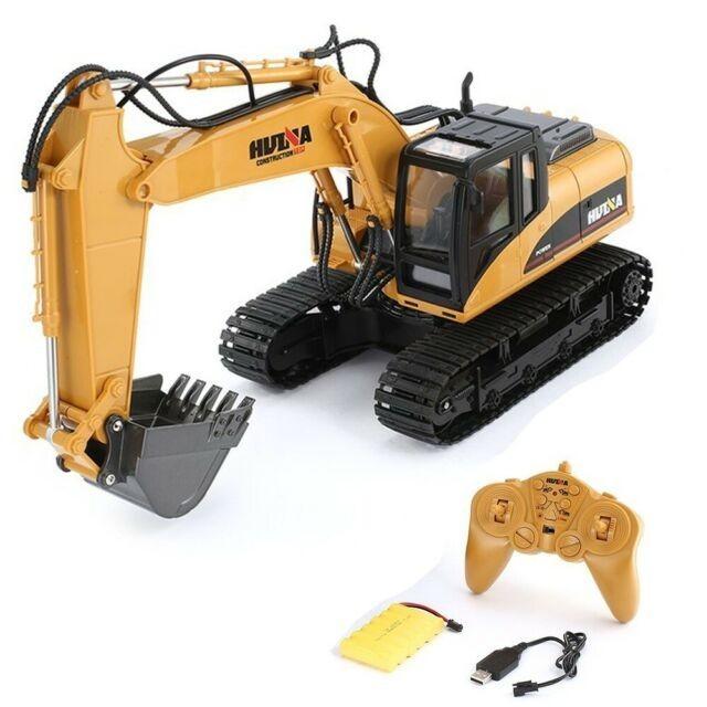 Mainan RC Huina 1550 VS 1550-70 RC Car Excavator 15c 1/14 Scale 2