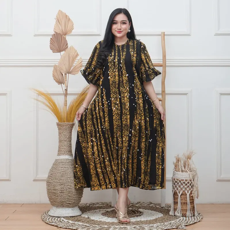 Dress Busui Rampel Amora LD 120 Jumbo Twill Ori Semata Kaki Jumbo Panjang Busui Friendly Bumil Busui Rampel Murah Kekinian 3