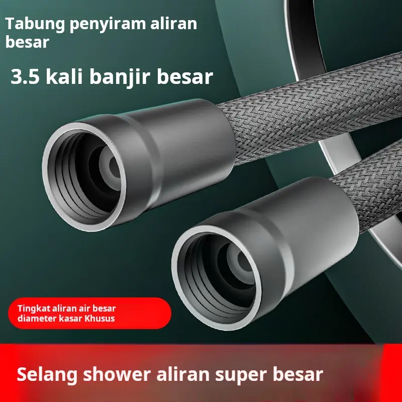 【Diskon 66% Juli】Selang Shower Tekanan Tinggi 1.5M/2M Anti Bocor Tahan Lama Aliran Air Deras Perlengkapan Kamar Mandi