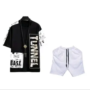 Baju Kaos Stelan Atasan Dan Celana Pria Tunnels Lengan Pendek Katun Distro