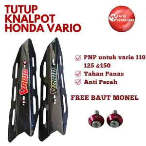 Cover Knalpot Vario Techno 125 OLD/NEW-Vario 150 NEW Anti Pecah PNP Pelindung Knalpot Tutup Tameng Honda Universal Motorcycle