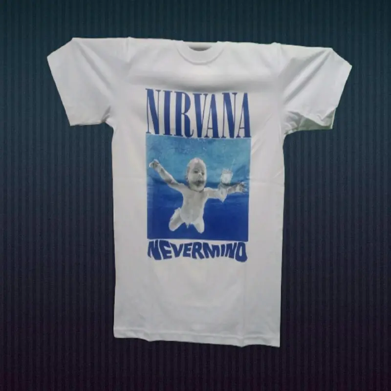 Kaos Distro Band  NIRVANA Unisex Premium cotton combed 20s [TEBAL] Sablon Plastisol Motif Metal Keren 0