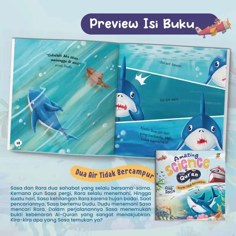Buku Cerita Hewan Bergambar Serial Amazing Science Sains From Qur'an Keajaiban Laut dalam quran anak usia  4 tahun PAUD TK  Ziyadbooks Official 7
