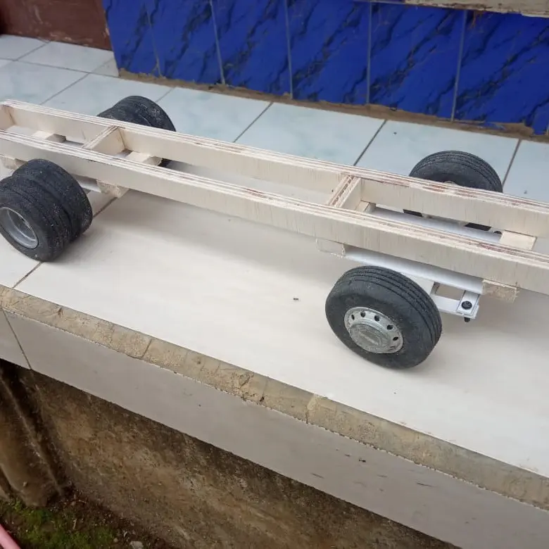 Sasis set ban spon velg StD terot bisa belok siap bangun miniatur sendiri 2