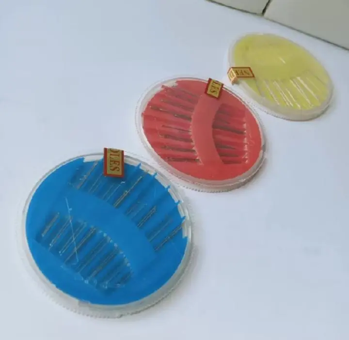 Jarum Jahit Set Jarum Wadah Bundar Stainless Per 16 Pcs tangan super 1