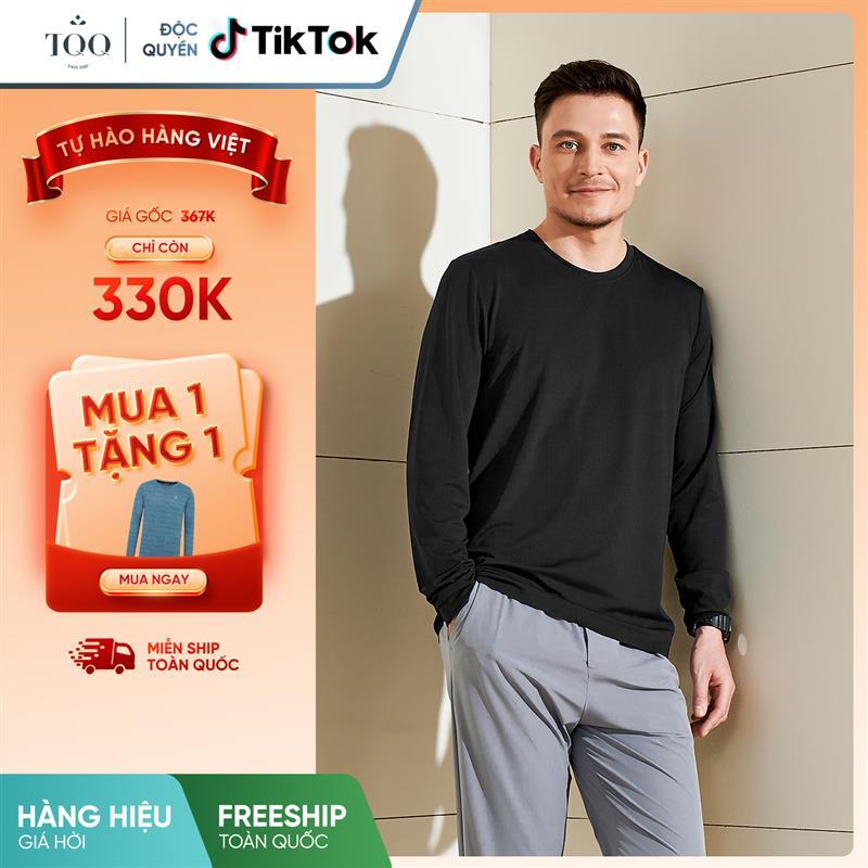   MUA 1 TẶNG 1 Áo giữ nhiệt nam cổ tròn dài tay TQQ màu trơn PCTK2318 chất liệu Polyamide an toàn cho làn da hạn chế nhăn Menswear 