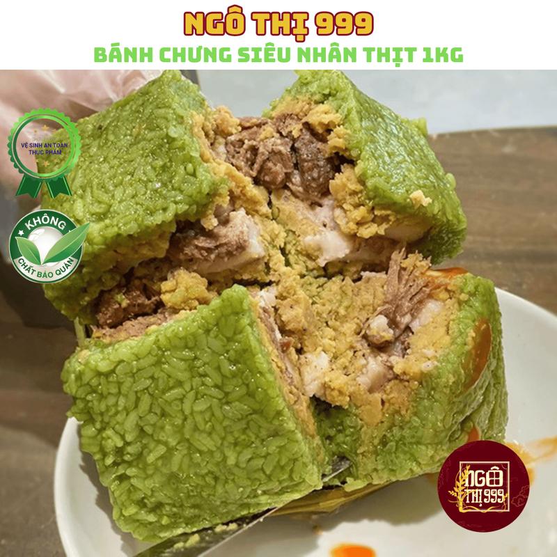 Bánh chưng SIÊU THỊT nhân thịt đậu mặn truyền thống