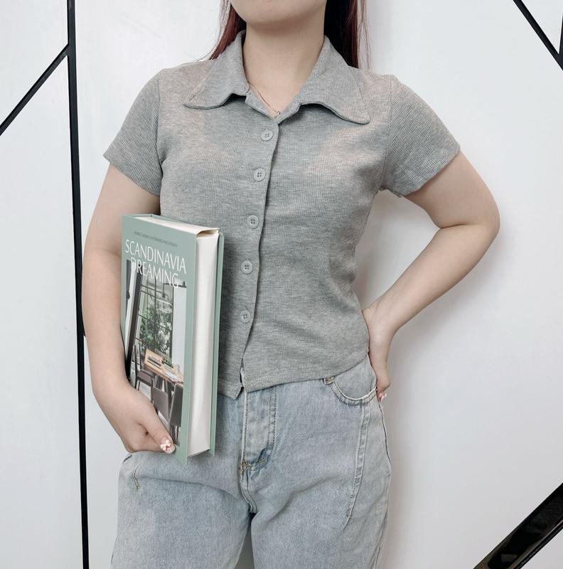 Annora Top I Atasan Knit Wanita Berkerah Lengan Pendek 5