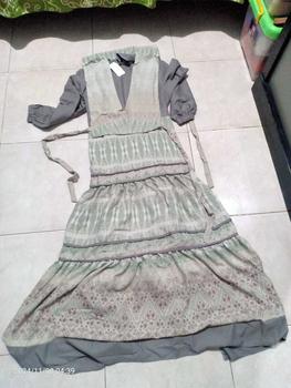 Product Review of Joley Cloth - Khalila Dress Lionel Richie Outfit Simple Mewah  Kekinian Allsize Busui Gamis Pesta Muslim Wanita Lembut Wudhu Katun Panjang Motif Maxi from e**i 0