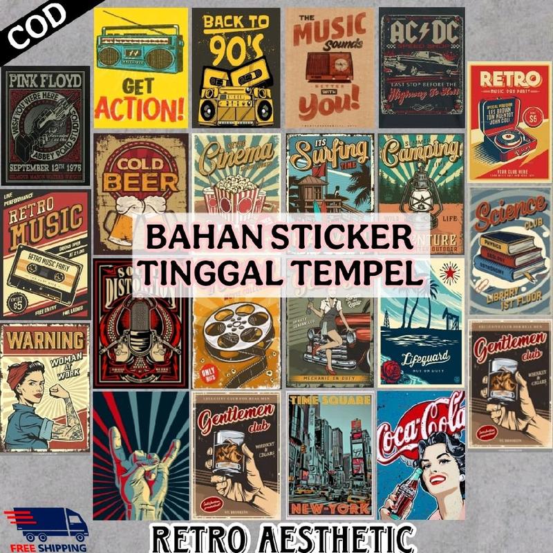 [POSTER TINGGAL TEMPEL] PROMO POSTER MOTIF RETRO VINTAGE /A6/A5/A4 ...