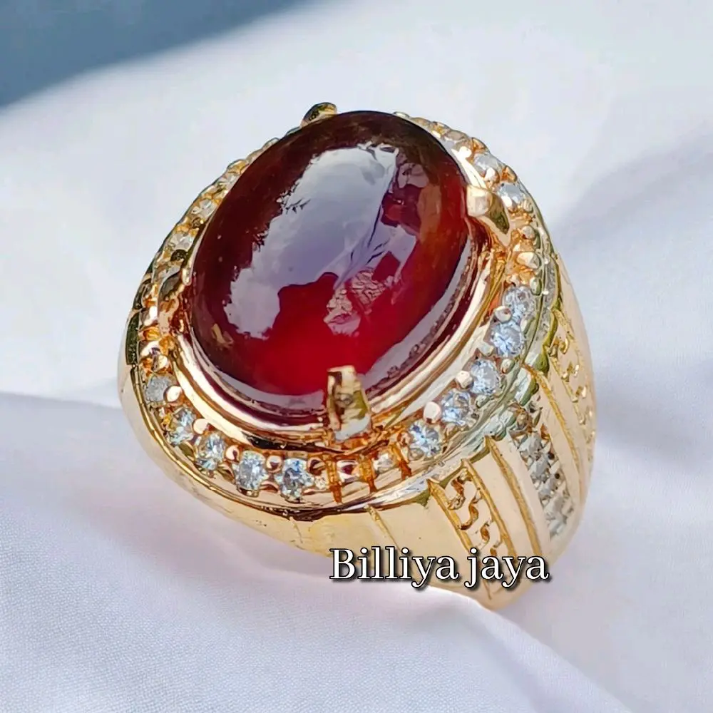 CINCIN BATU RED GARNET MEWAH TOP QUALITY