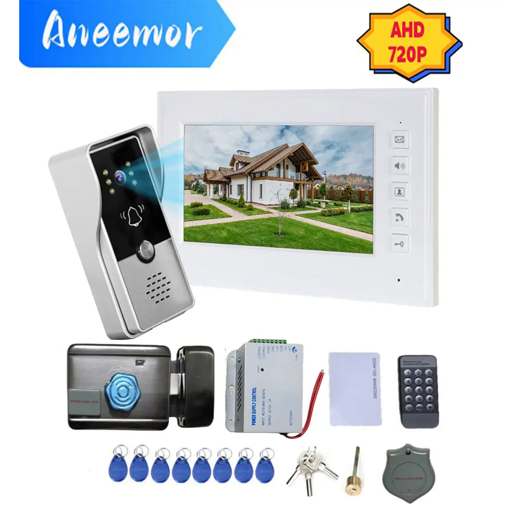 Video Intercom with Electronic Lock and Key 720P Doorbell Home