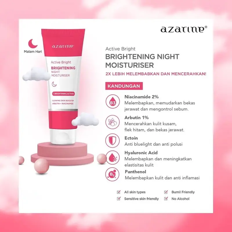 Azarine Active Bright Series Skincare Untuk Remaja Kulit Sensitif Kombinasi All Skin Types 2