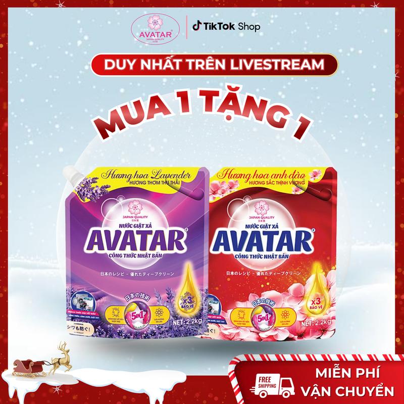   LIVESTREAM  Mua 1 Tặng 1 Nước Giặt Xả Avatar 5 Trong 1 Loại 2Kg- Lưu Hương 72H ,Sạch Sâu Chính Hãng Siêu Tiết Kiệm Tặng Kèm Quà Hấp Dẫn 