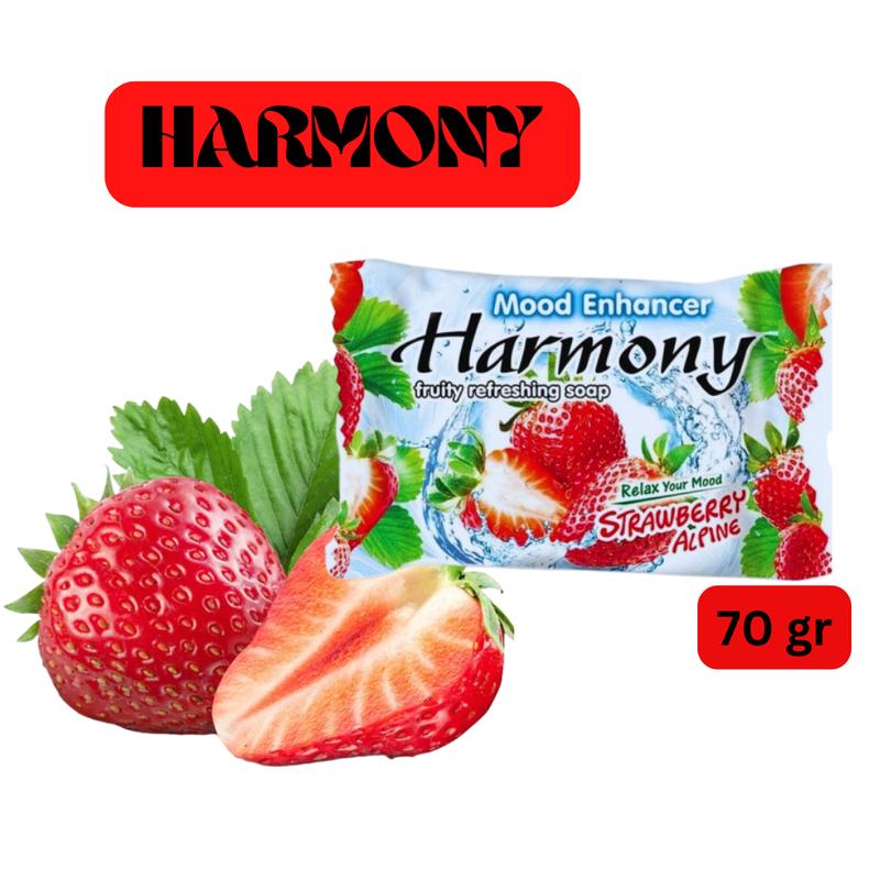 Sabun Mandi Batang HARMONY Fruity Refreshing Bar Soap 70 gram (isi 12 Pcs) Wangi Buah 2