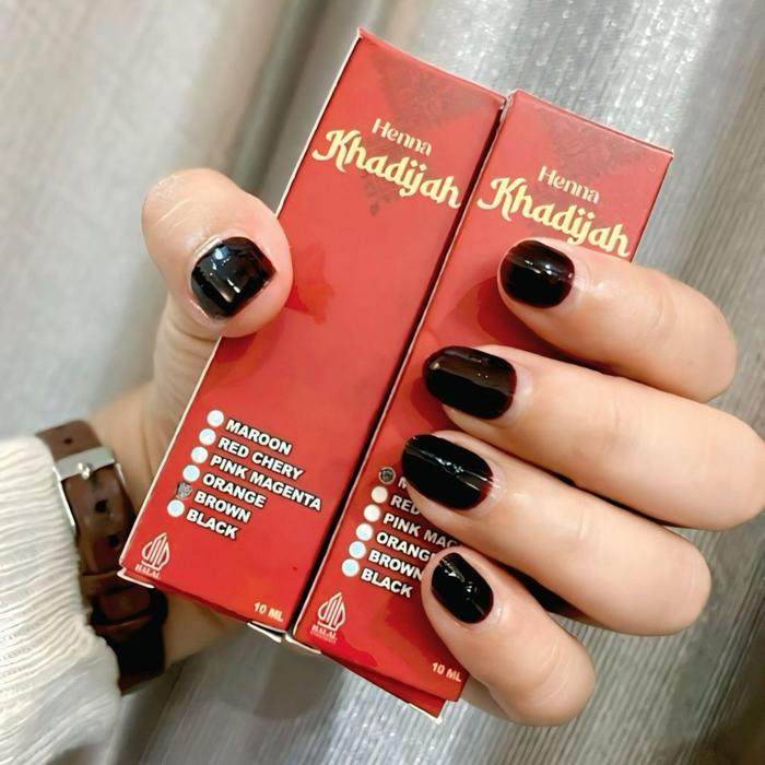 Promo (DAPAT 1PCS) Henna Khadijah Inai kuku 10 ml Premium Sah