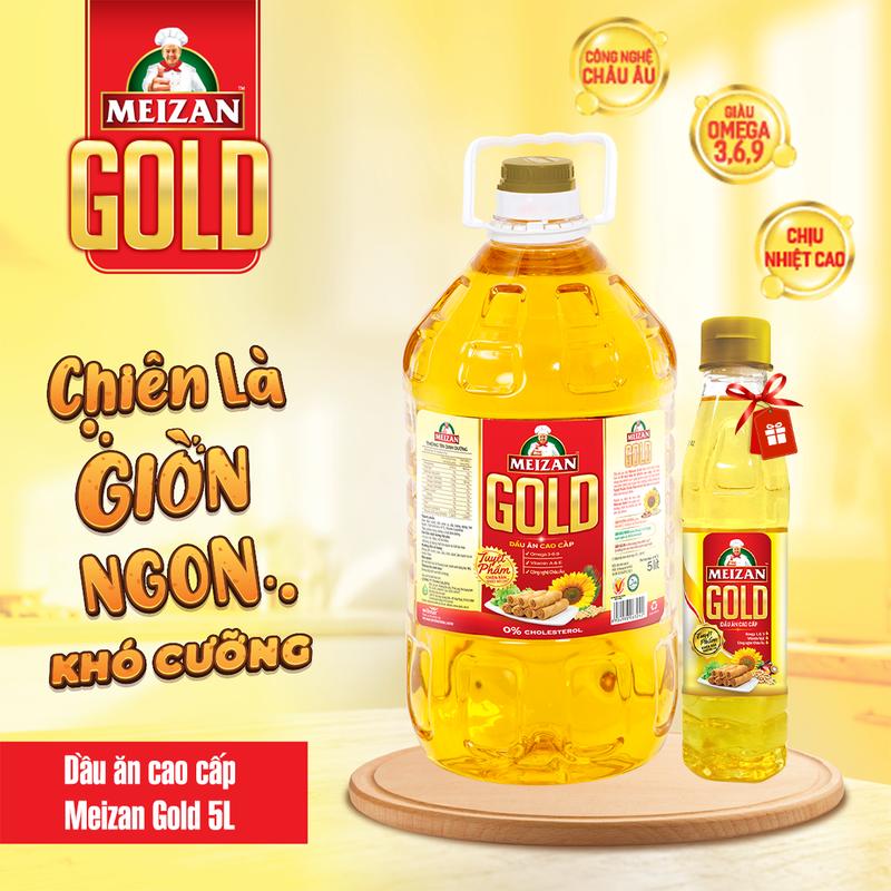 [WILMAR] Dầu ăn cao cấp Meizan Gold 5L kết hợp hoàn hảo từ 03 loại dầu tự nhiên cao cấp