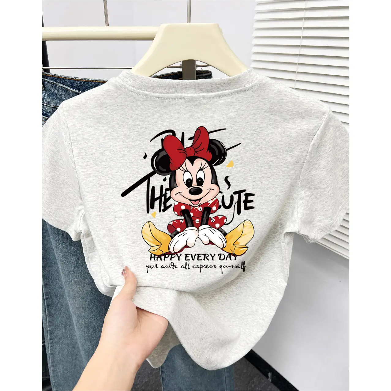 Áo Thun Ngắn Tay Cổ Thuyền In Hình Hoạt Hình Thời Trang, Dành Cho Nữ, Có Vai, Dáng Rộng Vừa Vặn