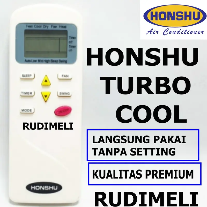 REMOTE AC / REMOT AC HONSU TURBO COOL TANPA SETTING/ LANGSUNG PAKAI 0