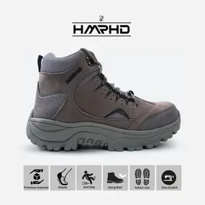 HMRHD Sepatu Gunung Proyek Outdoor Mako High Grey Black Ujung Besi