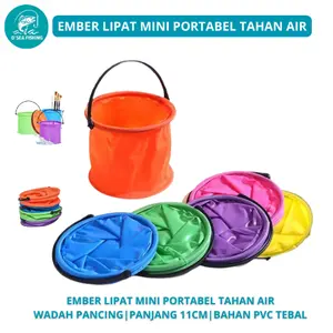 [D'Sea Fishing] Ember Lipat Mini Portabel Tahan Air Serbaguna Perlengkapan Pancing-Wadah Air Lipat|YJE-ETST