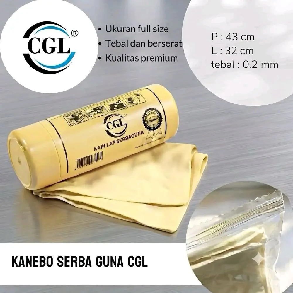 KANEBO Serba Guna CGL Kualitas Premium Bersekat Tebal 43 cm x 32 cm x 0.2 mm Merek CGL Ukuran 42x32cm Tebal 2mm