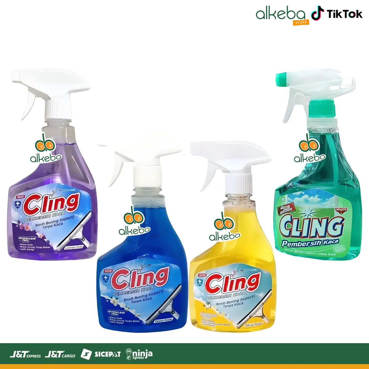 Cling Cairan Pembersih Kaca Spray Botol 425ml Cleaner Pewangi