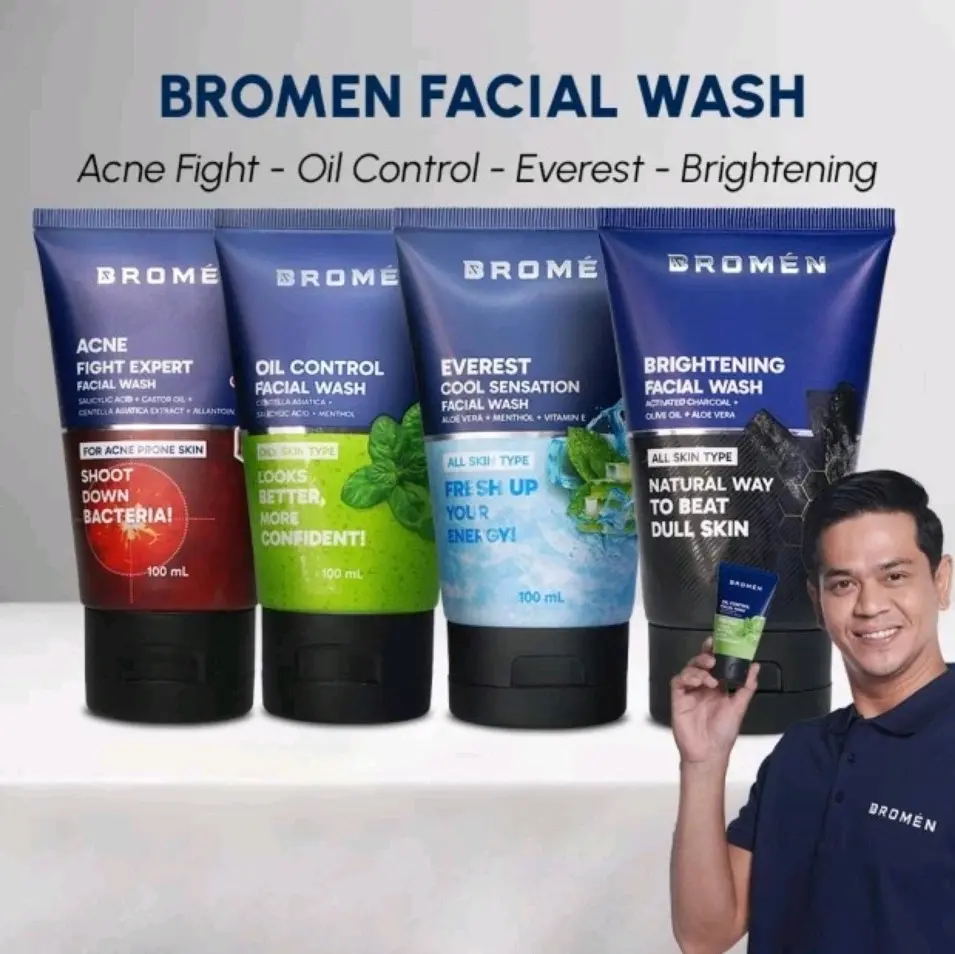Bromen Facial Wash For Men Sabun Muka Pria