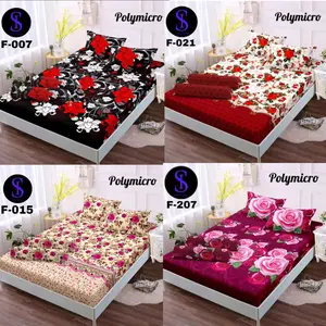 PROMO Sarung kasur busa resleting motif bunga abstrak/bahan polister / urung kasur busa resleting / Ukuran no 1 (180x200x20) terbaru