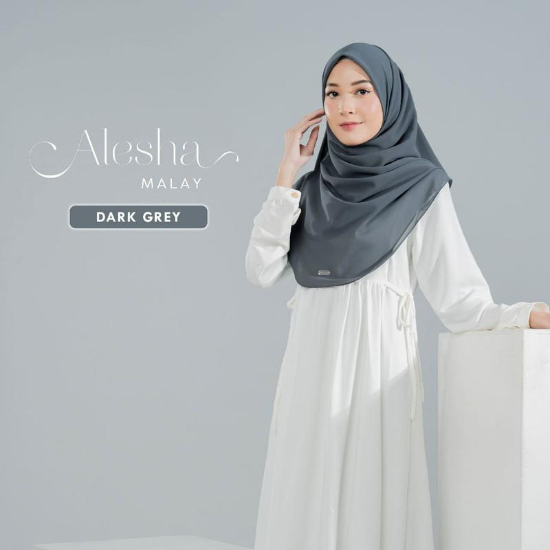 Alesha Malay by Naisha - Hijab Malay Segi Empat / hijab instan terbaru kekinian premium / Bayar Ditempat Khimar Pink Muslim Soft 4