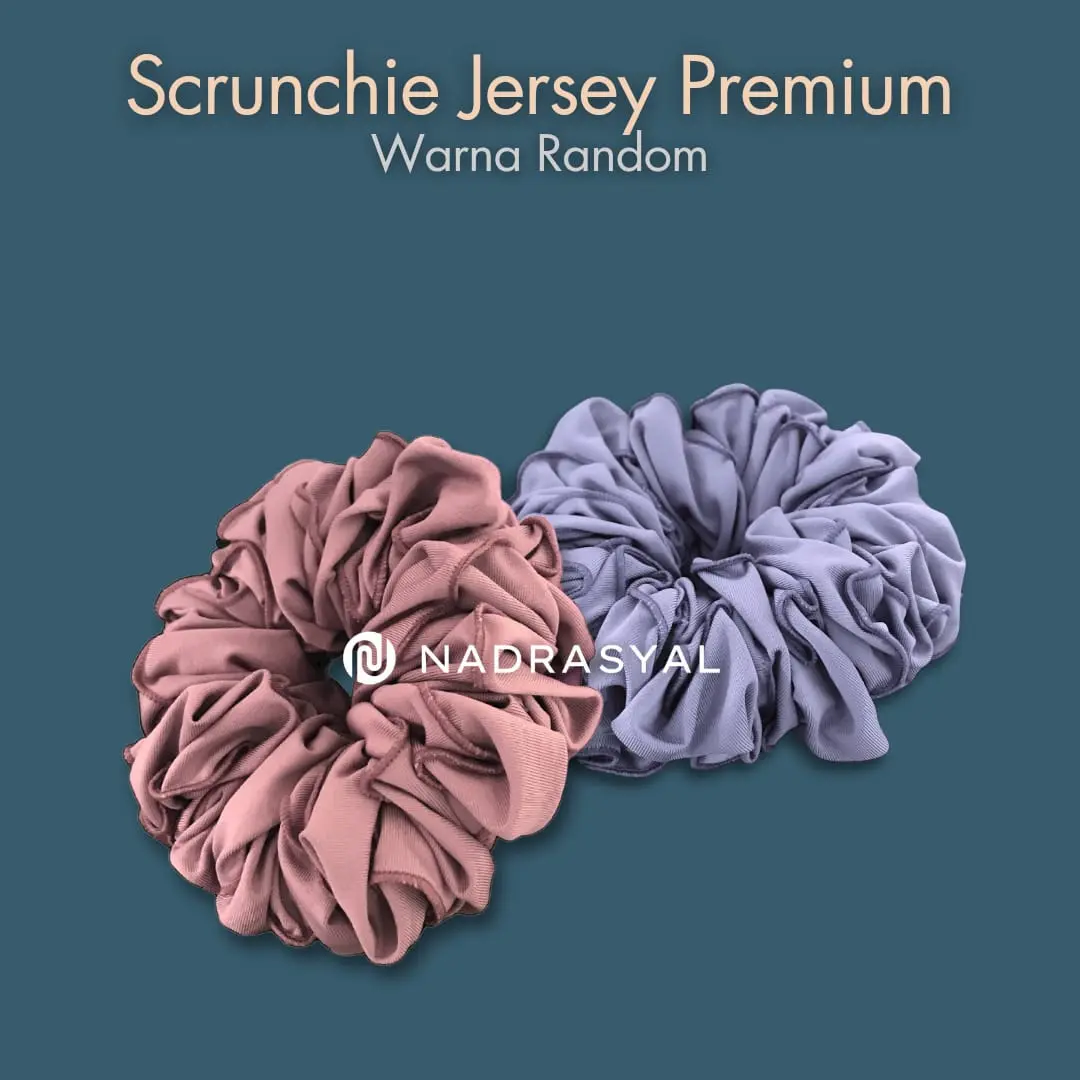 NADRASYAL - SCRUNCHIE Hijab Ikat Rambut Cepol Jilbab Jersey (TANPA LABEL) Aksesoris
