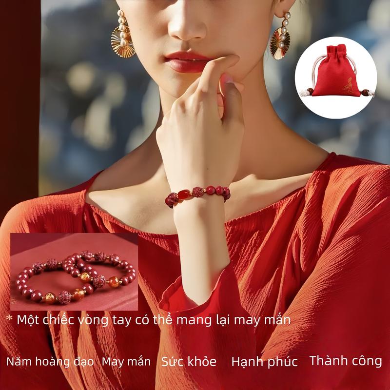 (Giáo viên giới thiệu) 12 vòng tay cung hoàng đạo cát vàng tím, vòng tay sáu trong một ba trong một, hạt năng lượng, vòng tay hạt chu sa may mắn và may mắn