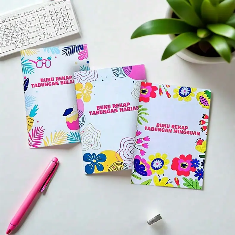 Buku Rekap Tabungan Harian / Buku Rekap Bulanan / Rekap Mingguan  / Buku Catatan Tabungan Notebooks & Paper