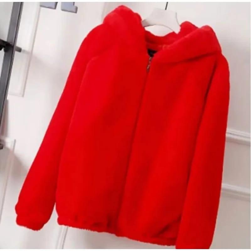 Product Introduction of switer Jaket Bulu  serpa dewasa Winter Hodie Bolak Balik Pria/Wanita Outer Blazer Korea Casual Tebal Keren Zipper Panjang Outdoor Nyaman Distro Fleece Custom Formal Parka Semi mantel atasan jaket cewe bulu lembut bulu import musim gugur gadis 7