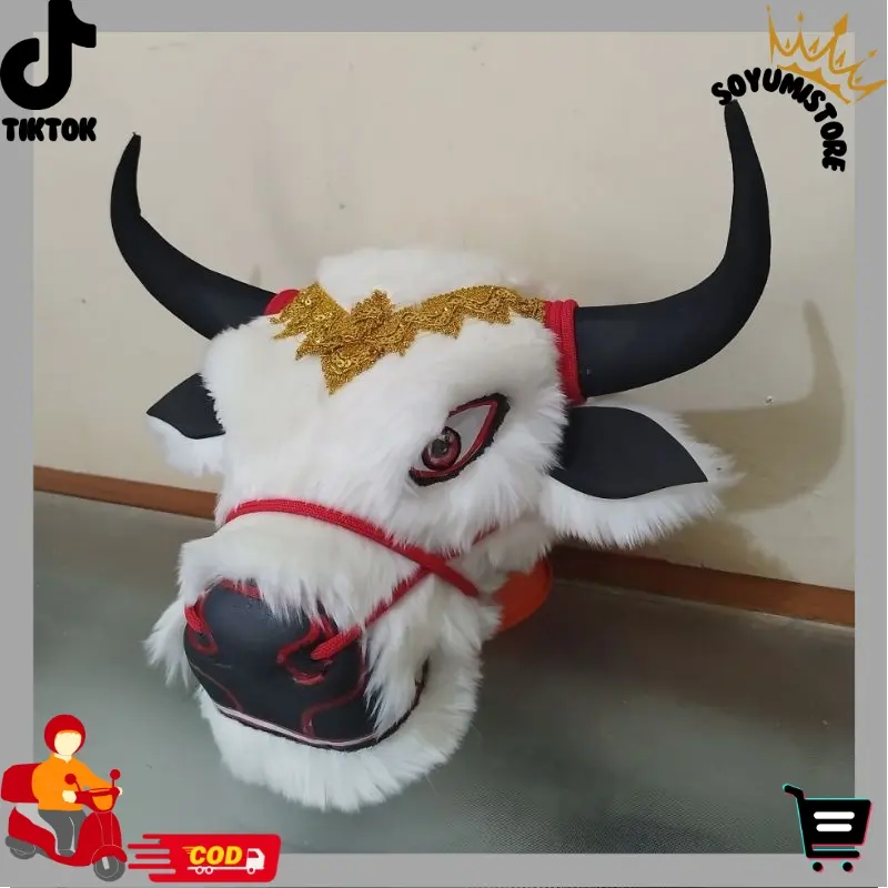 Bantengan Mainan Banteng Mberot Mata Resin Menyala Ringan  jaranan/barongan/bantengan/celeng/pecot/pecut budaya jawa SYS