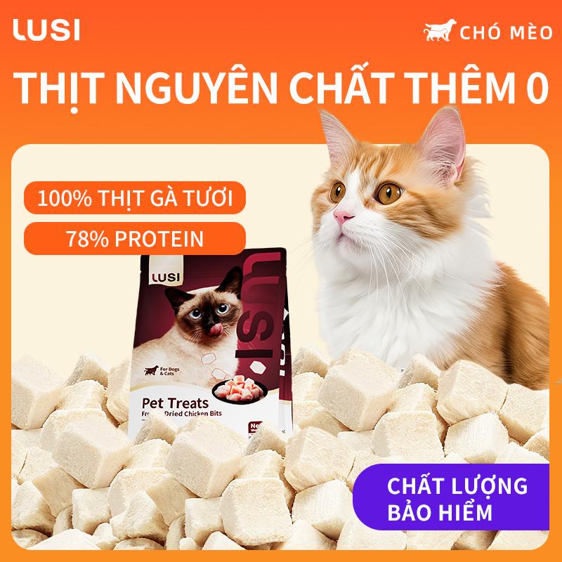 Hạt gà khô đông 500g snack cho mèo & chó - Tăng cân nhanh, nhai gặm, thịt sườn gà nguyên chất