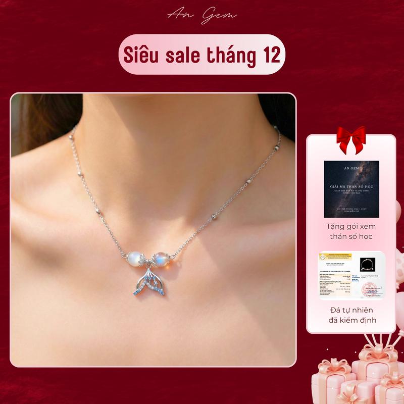 Dây chuyền nữ mix đá tự nhiên Marina charm đuôi cá vòng cổ An Gem quà tặng sinh nhật giáng sinh Noel Tết Valentine TẶNG GÓI XEM THẦN SỐ HỌC