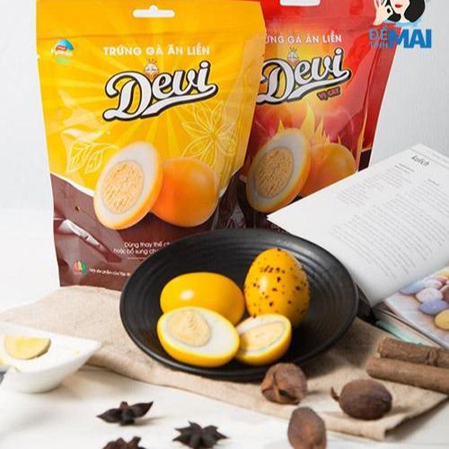 Túi 10 quả Trứng gà ăn liền Devi Dabaco 3 vị Ăn vặt bữa sáng bữa phụ