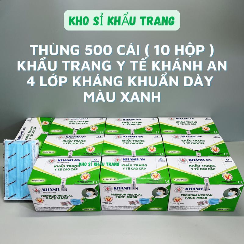Combo 10 hộp khẩu trang y tế Khánh An 4 lớp kháng khuẩn dày