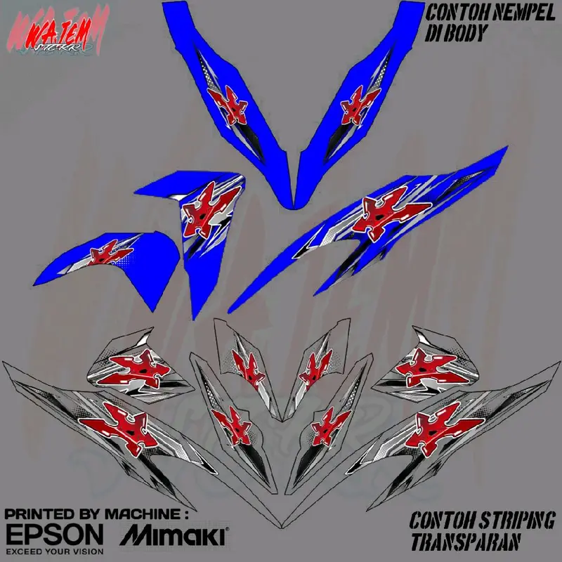 STRIPING TRANSPARAN VARIO 125 150 NEW 2018 MODEL ARAI SHURIKEN 3